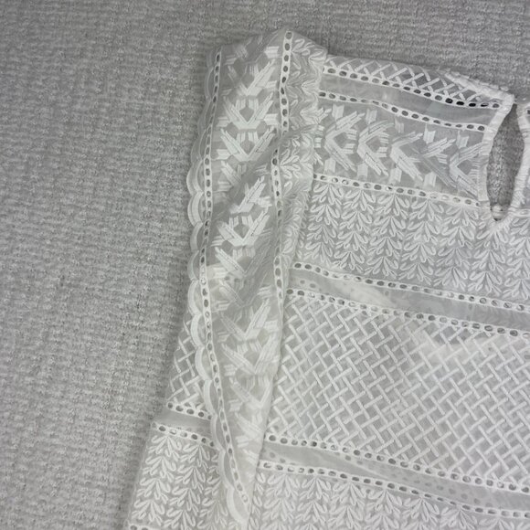 Collective Concepts Womens White / transparent Sleeveless Blouse Size S - Picture 12 of 15